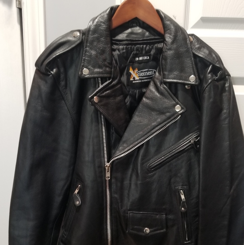 XElement Harley-Davidson Leather Motorcycle Jacket Size L Men's